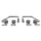 Euclid Bolt Kit, Leaf Spring, Suspension, Semi-Round Bend, 3/4-16 Thd X 4 In. Wide X 10 In. Long EUB835410 - alternate 3